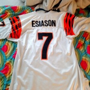 White and Orange Football Jersey